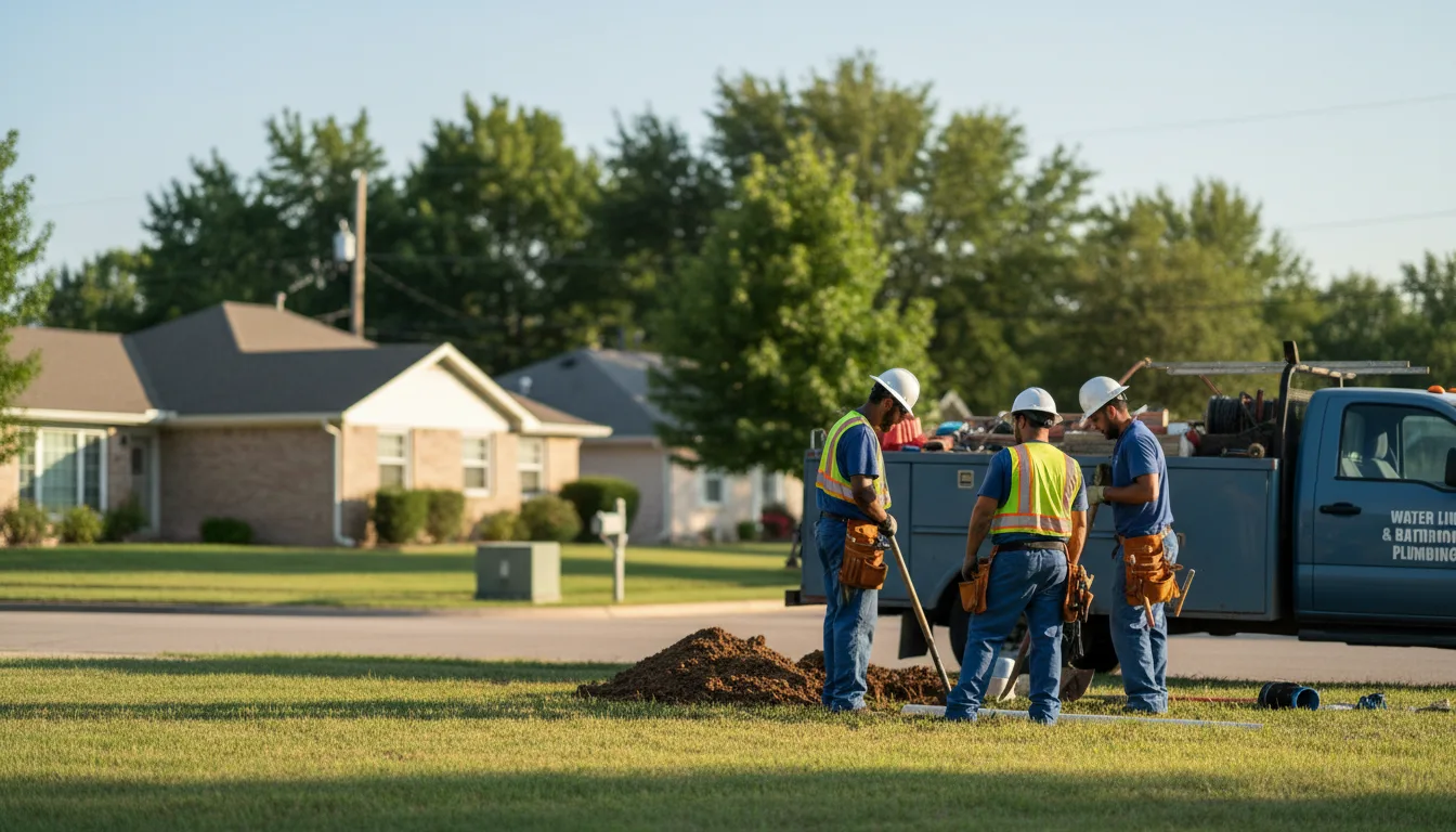 Residential water line and bathroom plumbing service in Northford, CT